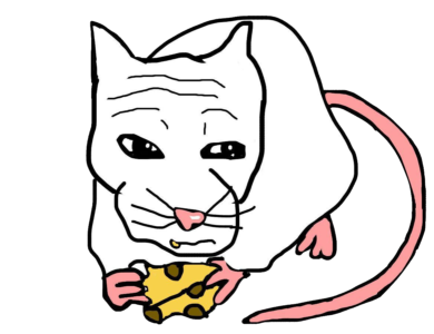 White Rat With Cheese Wojak