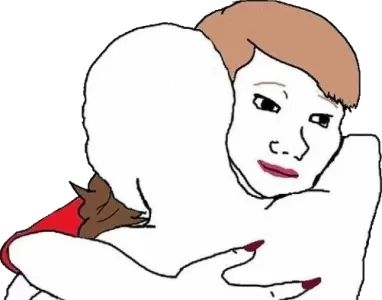 Abusive Wife Hugging Wojak