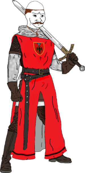 Albanian Knight Full Body Wojak