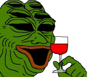 Alien Drinking Pepe