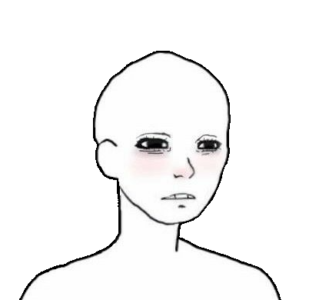 Alt Girl Squint Wojak Template