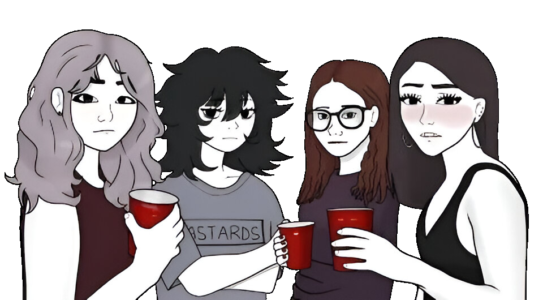 Alt Girls Staring At Party Wojaks