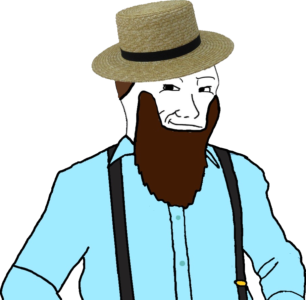 Amish Man Suspenders Wojak