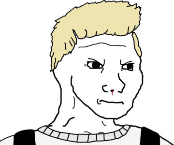 Angry Blonde Man 2 Wojak