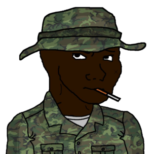 Black Army Smoking Wojak