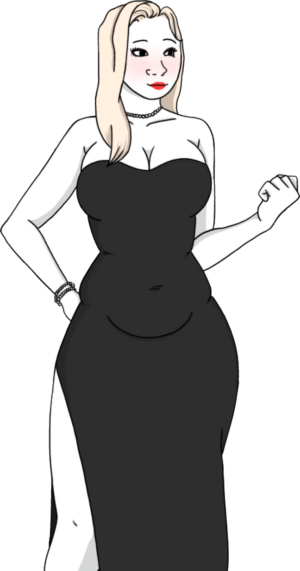Black Dress Full Body Trad Wife