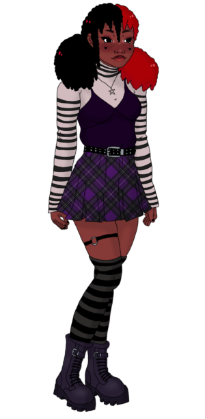 Black E Girl Full Body Wojak