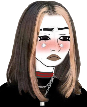 Black Shirt And Chains Female Wojak