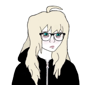 Blonde Black Glasses Alt Girl Wojak