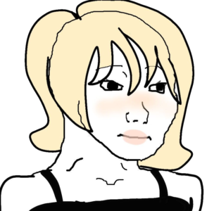 Blonde Black Top Girl Wojak