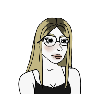 Blonde With Glasses Alt Girl Wojak