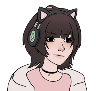 Cat Ear Headphones Alt Girl Wojak