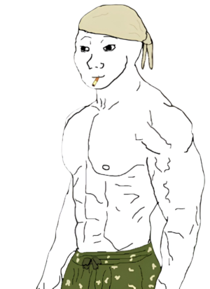 Chechen War Muscular Military Wojak