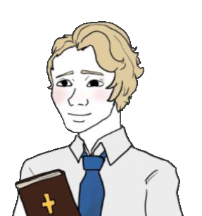 Christian With Bible Wojak