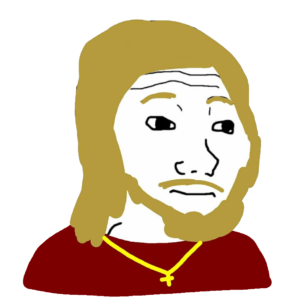 Christian With Cross Necklace Wojak