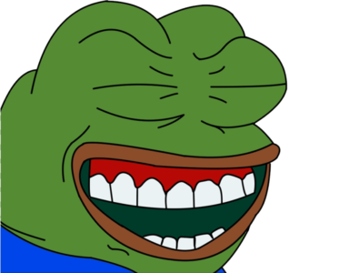 Closed Eyes Laughing Pepe