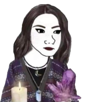 Crystals And Candles Alt Girl Wojak