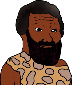 Dark Skin Caveman Wojak