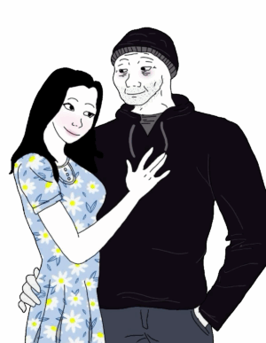 Doomer Wojak Sun Dress Girl Couple
