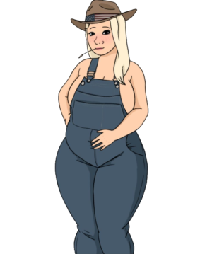 Farmer Tradwife Full Body Wojak