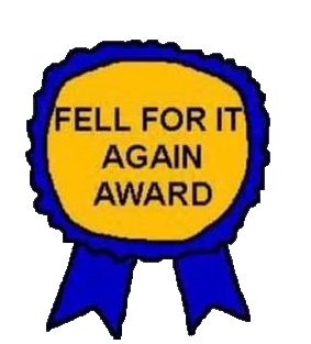 Fell For It Again Award Template