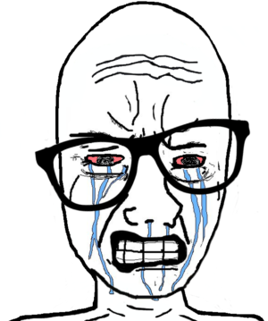 Front View Crying Wojak