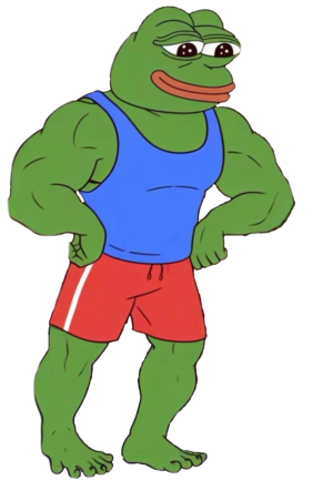 Full Body Bodybuilder Pepe Wojak