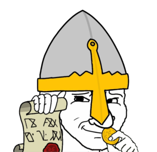 Germanic Helm And Coin Wojak