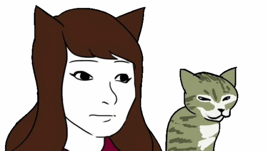 Girl With Cat Ears And Cat Wojak