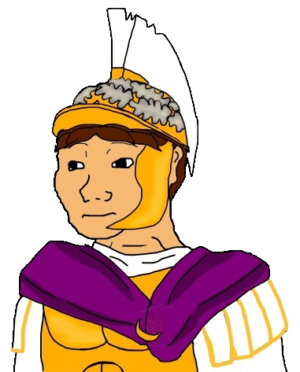 Gold And White Roman Soldier Wojak