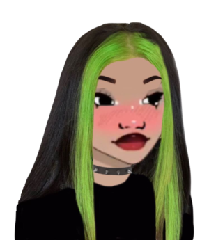 Green Hair Spike Necklace Alt Girl Wojak