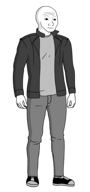 Grey Clothes Full Body Wojak