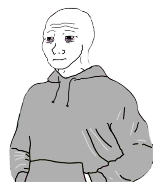 Grey Hoodie Tired Wojak