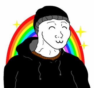 Happy Rainbow Doomer Wojak