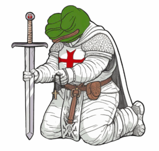 Kneeling Templar With Rosary Apu Apustaja
