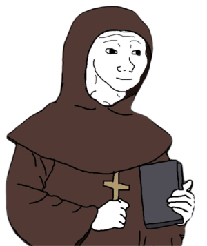 Monk With Cross Wojak