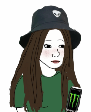 Monster Drink Tradwife Wojak