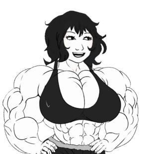 Muscular Tomboy Doomer Girl Wojak