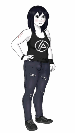 Nu Metal Female Full Body Wojak