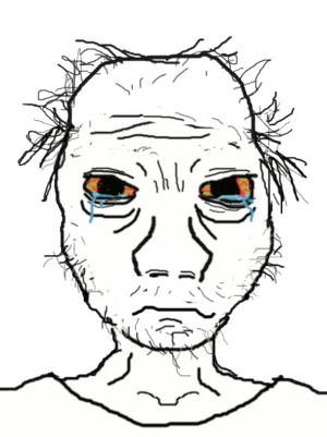 Old Man Crying Front View Wojak