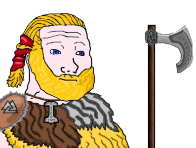 Pagan Viking With Axe Wojak