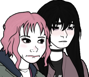 Pink And Black Hair Alt Girls Wojaks