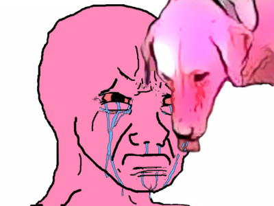 Pink Dog Rage Wojak