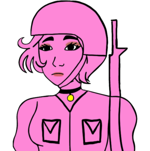 Pink Soldier Doomer Girl