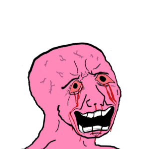 Pink Wojak Crooked Smile