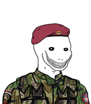 Psycho Serbian Soldier Wojak