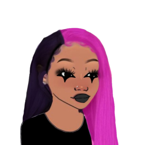 Purple Pink Hair Black Girl Wojak