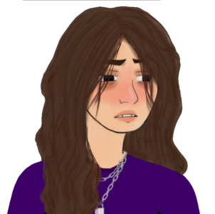 Purple Shirt Brunette Alt Girl Wojak