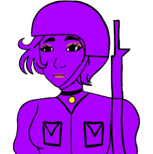 Purple Soldier Doomer Girl