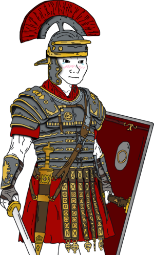 Roman Soldier Blushing Full Body